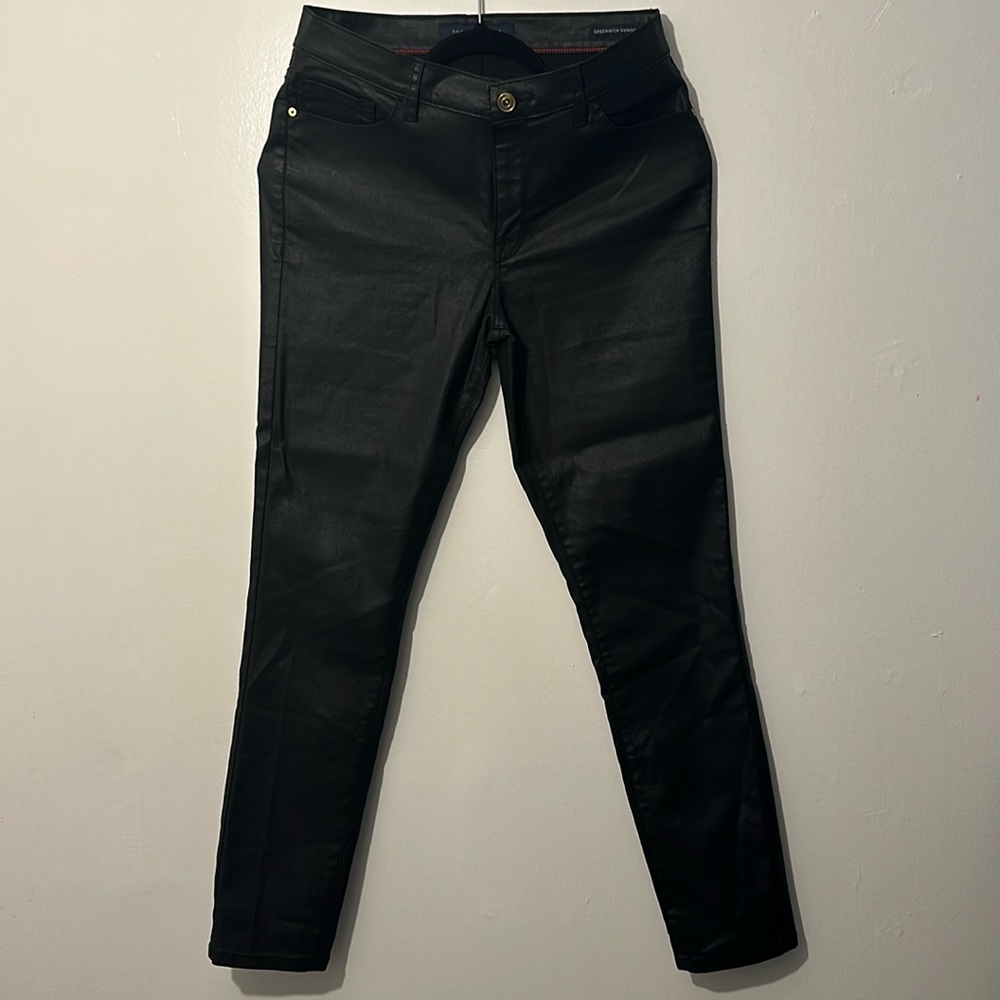 Tommy Hilfiger Black wax denim pants.